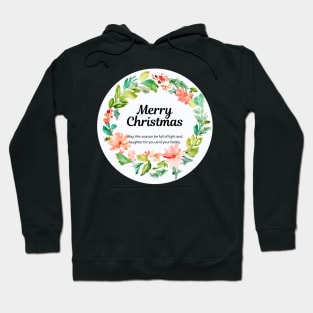 Merry Christmas Round Sticker 12 Hoodie